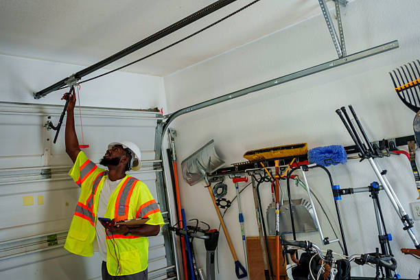 Professional Garage Door Panel Replacement technician working in Iowa County County, WI